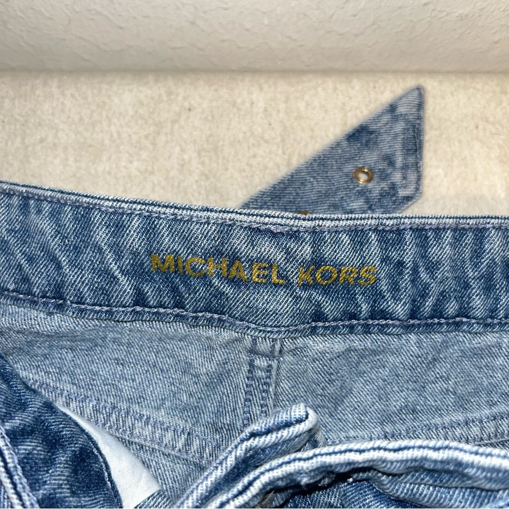 Michael Kors Denim Belted Shorts‎ Size 6 - Picture 3 of 10
